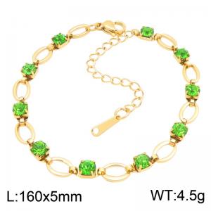 Stainless Steel Stone Bracelet - KB216677-SP