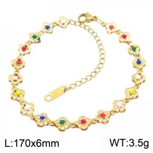 Stainless Steel Stone Bracelet - KB216683-SP