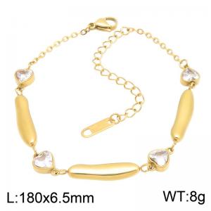 Stainless Steel Stone Bracelet - KB216684-SP