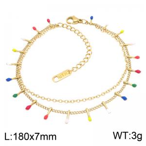 Stainless Steel Gold-plating Bracelet - KB216685-SP