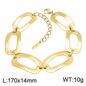 Stainless Steel Gold-plating Bracelet - KB216692-SP