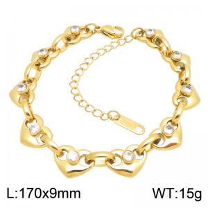 Stainless Steel Stone Bracelet - KB216693-SP