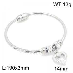 Stainless Steel Stone Bracelet - KB216698-TSC