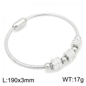 Stainless Steel Stone Bracelet - KB216704-TSC