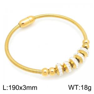 Stainless Steel Stone Bracelet - KB216705-TSC