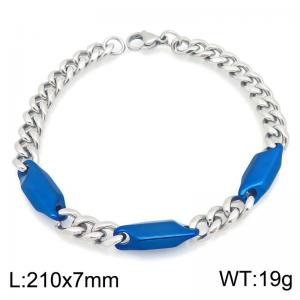 Stainless Steel Blue-plating Bracelet - KB216740-TSC