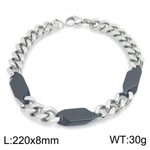 Stainless Steel Black-plating Bracelet - KB216748-TSC