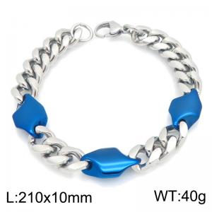 Stainless Steel Blue-plating Bracelet - KB216758-TSC