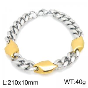 Stainless Steel Gold-plating Bracelet - KB216759-TSC