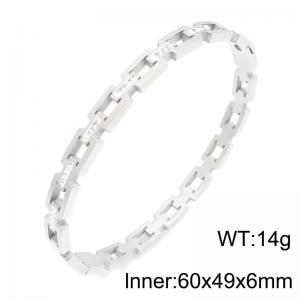 Stainless Steel Stone Bangle - KB216807-TSC