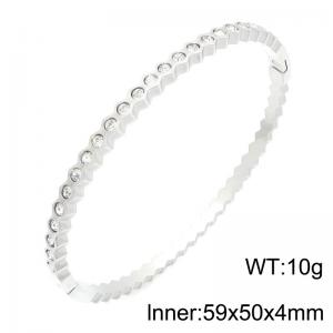 Stainless Steel Stone Bangle - KB216840-TSC