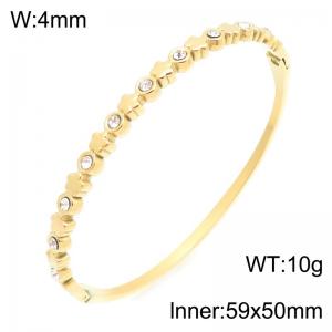 Stainless Steel Stone Bangle - KB216845-TSC