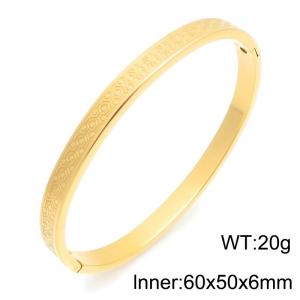 Stainless Steel Gold-plating Bangle - KB216867-TSC
