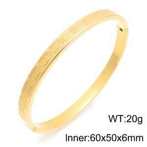 Stainless Steel Gold-plating Bangle - KB216884-TSC