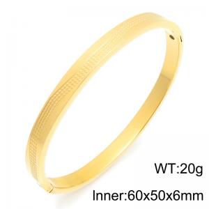 Stainless Steel Gold-plating Bangle - KB216886-TSC
