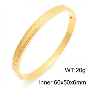 Stainless Steel Gold-plating Bangle - KB216887-TSC