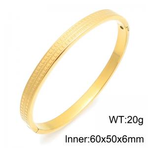Stainless Steel Gold-plating Bangle - KB216893-TSC