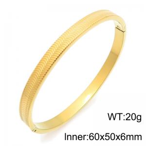 Stainless Steel Gold-plating Bangle - KB216894-TSC