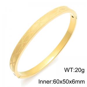 Stainless Steel Gold-plating Bangle - KB216897-TSC