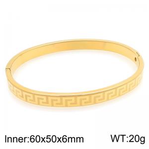 Stainless Steel Gold-plating Bangle - KB216898-TSC