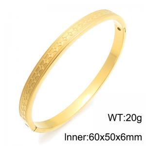 Stainless Steel Gold-plating Bangle - KB216902-TSC