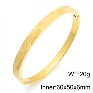 Stainless Steel Gold-plating Bangle - KB216904-TSC