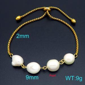 Stainless Steel Gold-plating Bracelet - KB217207-Z
