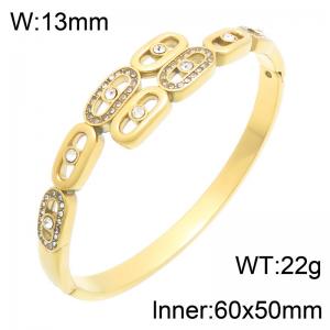 Stainless Steel Gold-plating Bangle - KB217640-SP