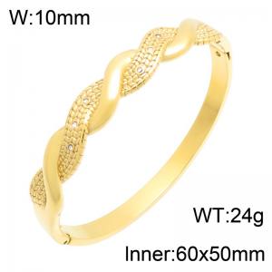Stainless Steel Gold-plating Bangle - KB217642-SP