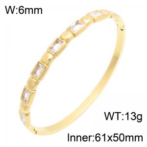 Stainless Steel Gold-plating Bangle - KB217645-SP