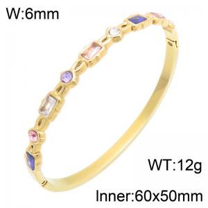 Stainless Steel Gold-plating Bangle - KB217646-SP