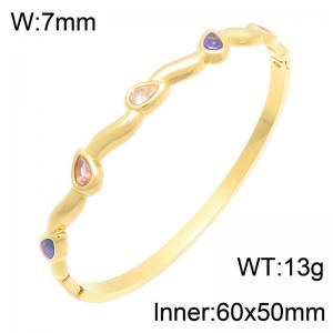 Stainless Steel Gold-plating Bangle - KB217647-SP