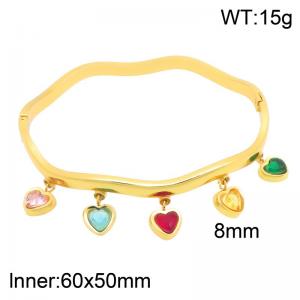 Stainless Steel Gold-plating Bangle - KB217651-SP