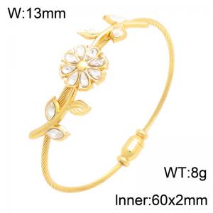 Stainless Steel Gold-plating Bangle - KB217657-SP