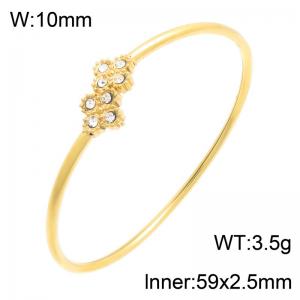Stainless Steel Gold-plating Bangle - KB217665-SP