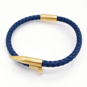 Stainless Steel Leather Bracelet - KB217706-HB