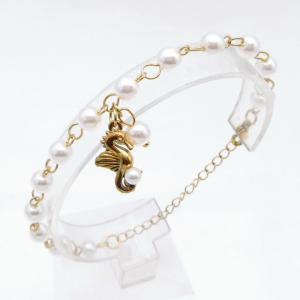 Stainless Steel Gold-plating Bracelet - KB217887-TJG