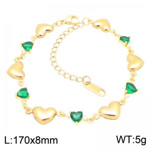 Stainless Steel Stone Bracelet - KB217933-SP