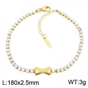Stainless Steel Stone Bracelet - KB217934-SP