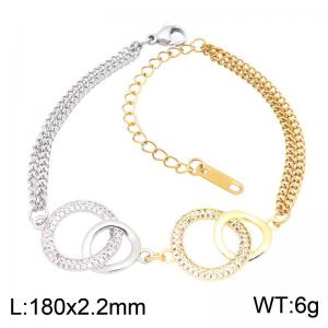 Stainless Steel Stone Bracelet - KB217936-SP