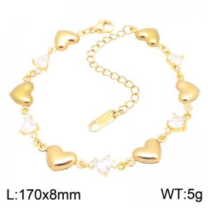Stainless Steel Stone Bracelet - KB217937-SP
