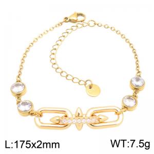 Stainless Steel Stone Bracelet - KB217940-SP