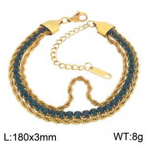 Stainless Steel Gold-plating Bracelet - KB217950-SP
