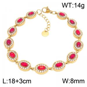 Stainless Steel Stone Bracelet - KB217952-CAJY