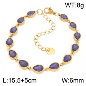 Stainless Steel Stone Bracelet - KB217965-CAJY