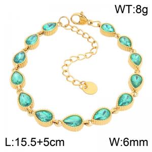 Stainless Steel Stone Bracelet - KB217966-CAJY