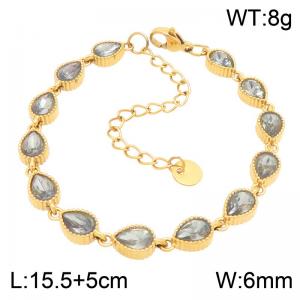 Stainless Steel Stone Bracelet - KB217967-CAJY
