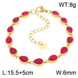 Stainless Steel Stone Bracelet - KB217968-CAJY