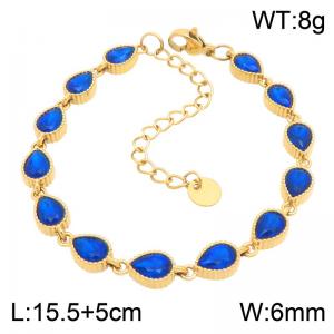 Stainless Steel Stone Bracelet - KB217969-CAJY