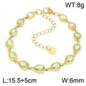Stainless Steel Stone Bracelet - KB217970-CAJY
